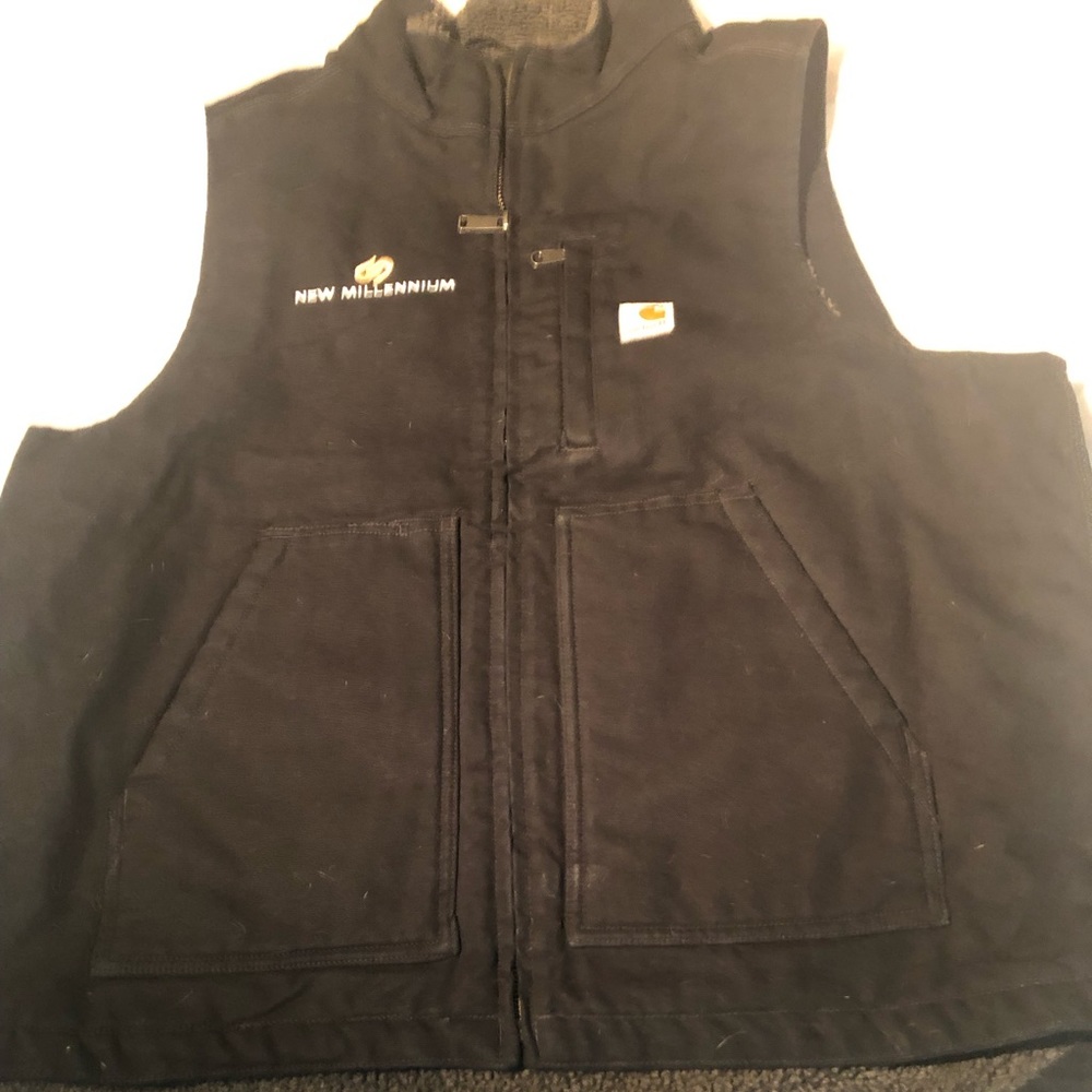 Carhartt Mens Large black vest Sherpa lined